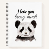 白モダン黒のパンダが大好き ノートブック (正面)