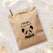 白モダン黒のパンダが大好き フェイバーバッグ (クリップ留めされた状態)