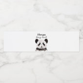 白モダン黒のパンダが大好き ペットボトルラベル (シングルラベル)