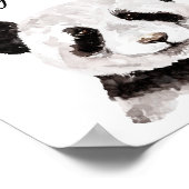 白モダン黒のパンダが大好き ポスター (角)