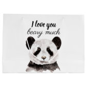 白モダン黒のパンダが大好き ラージペーパーバッグ (裏面)