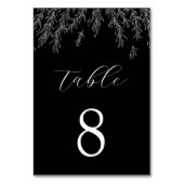 白モダン黒のミニマル離れ結婚の テーブルナンバー (正面)