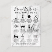 白モダン黒の大理石の眉アフターケアのアイコン 名刺 (正面)