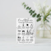 白モダン黒の大理石の眉アフターケアのアイコン 名刺 (スタンド正面)