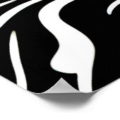 白モダン黒の女性 ポスター (角)