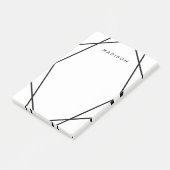 白モダン黒の幾何学模様 ポストイット (アングル)