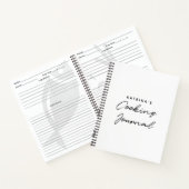 白モダン黒の料理シンプルジャーナル ノートブック (内部)