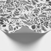 白モダン黒の贈り物用包み ラッピングペーパー (角)