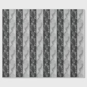 白モダン黒の音楽 ラッピングペーパー (フラット)