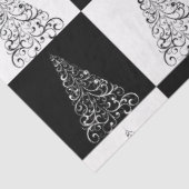 白モダン黒エレガントクリスマスツリー 薄葉紙 (詳細)