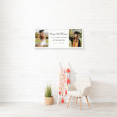 白モダン黒エレガント写真卒業 横断幕 (インサイチュ)