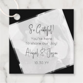 白モダン黒カジュアル結婚の フェイバータグ (正面)