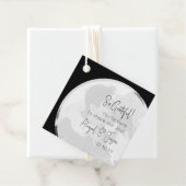 白モダン黒カジュアル結婚の フェイバータグ (インサイチュ)