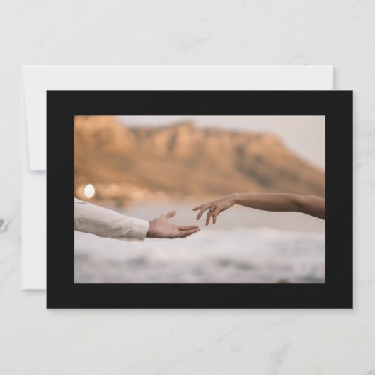 白モダン黒コラージュ9数々の枚 セーブザデート (裏面)