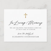 白モダン黒シンプルフェイク十字碑 ポストカード (正面)