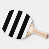 白モダン黒ストライプ色 卓球ラケット (横)