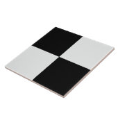 白モダン黒セラ市松模様にミック瓦 タイル (側面)