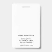 白モダン黒ビジネスロゴQRコード バッジ (裏面)