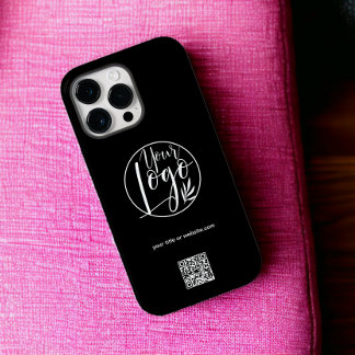白モダン黒ビジネス企業のロゴqrコード Case-Mate iPhone 14 pro maxケース