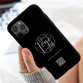 白モダン黒ビジネス企業のロゴqrコード Case-Mate iPhoneケース