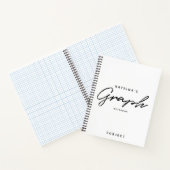 白モダン黒ミニマリストのスクリプトグラフ ノートブック (内部)