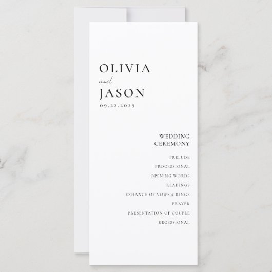 白モダン黒ミニマル結婚の (正面)