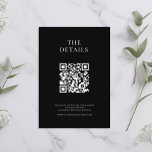 白モダン黒ミニマル結婚の エンクロージャーカード<br><div class="desc">のモダンエンク結婚ロージャカーミニマルド(デザインは白黒)。</div>