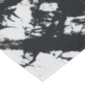 白モダン黒ユニーク大理石模様 テーブルクロス (アングル)