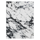 白モダン黒ユニーク大理石模様 テーブルクロス (正面)