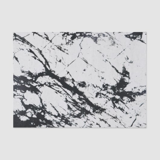 白モダン黒ユニーク大理石模様 薄葉紙 (正面)