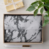 白モダン黒ユニーク大理石模様 薄葉紙 (ギフト)