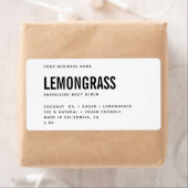 白モダン黒体スクラブ製品ラベル ラベル (インサイチュ)