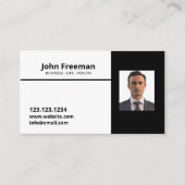 白モダン黒保険募集人 名刺 (正面)