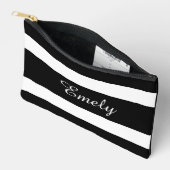 白モダン黒名 アクセサリーポーチ (見開き)