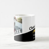 白モダン黒大学院写真 コーヒーマグカップ (中央)