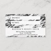 白モダン黒大理石紹介カード 紹介カード (裏面)