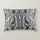 白モダン黒帯動物 アクセントクッション (正面)