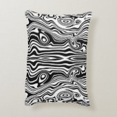 白モダン黒帯動物 アクセントクッション (裏面(縦))