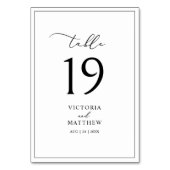 白モダン黒書道結婚 テーブルナンバー (裏面)