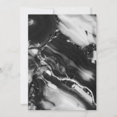 白モダン黒書道結婚 招待状 (裏面)