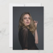 白モダン黒薬剤師卒業会 招待状 (裏面)