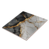 白モダン黒金ゴールド タイル (側面)