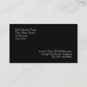 白モダン黒4枚写真 名刺 (裏面)
