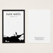 白モダン黒(ばちゃばちゃ)跳ねるイヤリング表示カード (正面&裏面)