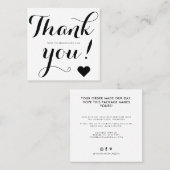 白モダン黒 スクエア名刺 (正面/裏面)