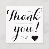 白モダン黒 スクエア名刺 (正面)