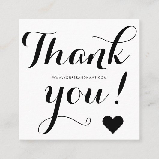 白モダン黒 スクエア名刺 (正面)