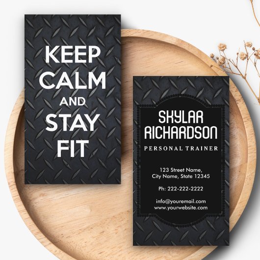 白モダン黒|体育館とフィットネス 名刺