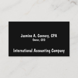 白モダン黒 名刺