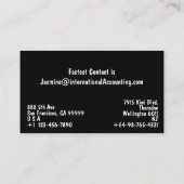 白モダン黒 名刺 (裏面)